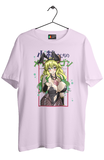 Men's t-shirt with prints Miss Kobayashi's Dragon Maid Lucoa. Anime, dragon, lucoa, manga, quetzalcoatl, quetzalcoatlus. 2070702