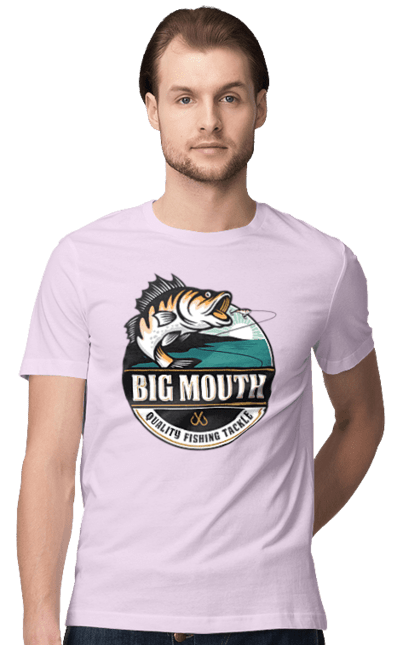 Футболка чоловіча з принтом "Рибалка". Вилика рибалка, рибалка, хоббі. 2070702