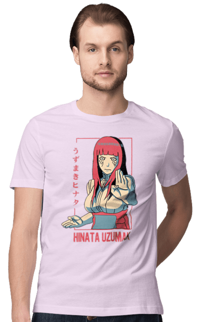 Men's t-shirt with prints Naruto Hinata Hyuga. Anime, hinata, hinata hyuga, hyuga, manga, naruto. 2070702