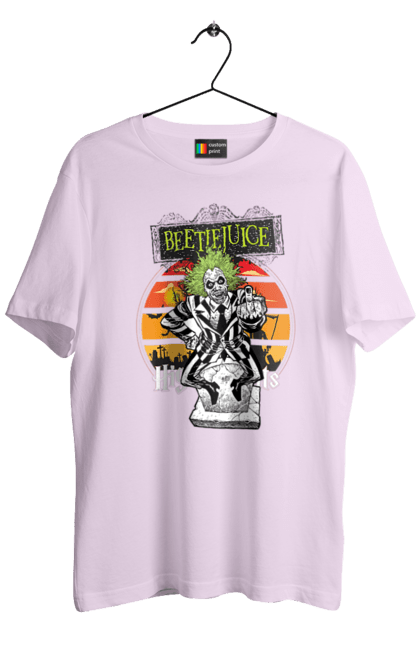 Men's t-shirt with prints Beetlejuice. Beetlejuice, comedy, ghost, horror, movie, tim burton, warner bros. 2070702