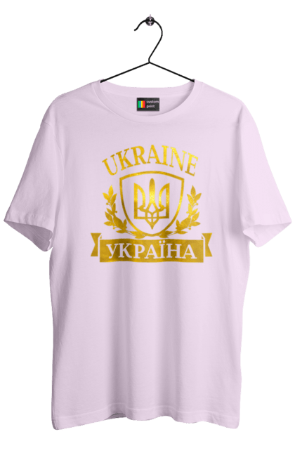 Men`s t-shirt with prints Emblem of Ukraine. Герб, герб україни, доброго вечора, з гербом україни, зсу, патріотична, прапор. 2070702