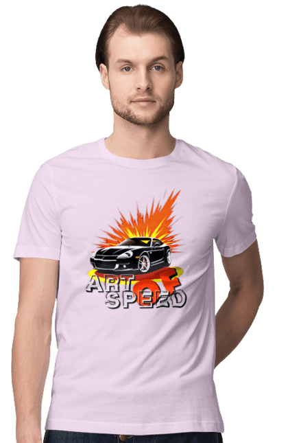 Футболка чоловіча з принтом "Швидкість". Авто, автомобіль, гонка, швидкість. 2070702