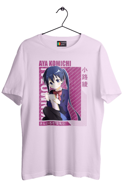 Men's t-shirt with prints Kiniro Mosaic Aya Komichi. Anime, aya komichi, gold mosaic, kiniro mosaic, kinmoza, manga. 2070702