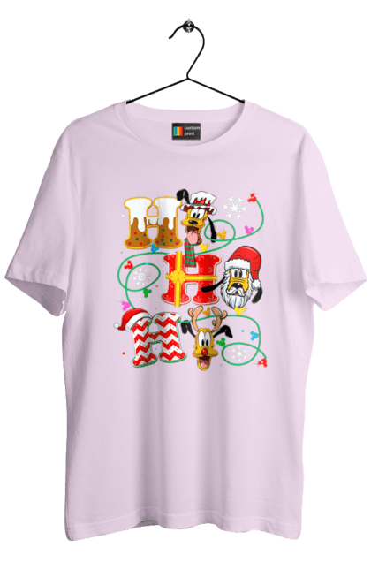 Men's t-shirt with prints Merry Christmas. Cartoon, christmas, christmas, deer, disney, holiday, merry christmas, santa. 2070702