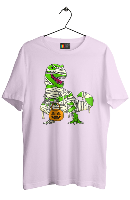 Футболка чоловіча з принтом "Хелловін динозавр". 31 жовтня, dinosaur, halloween, гелловін, динозавр, жовтень, капощі, ласощі, свято, хелловін. 2070702