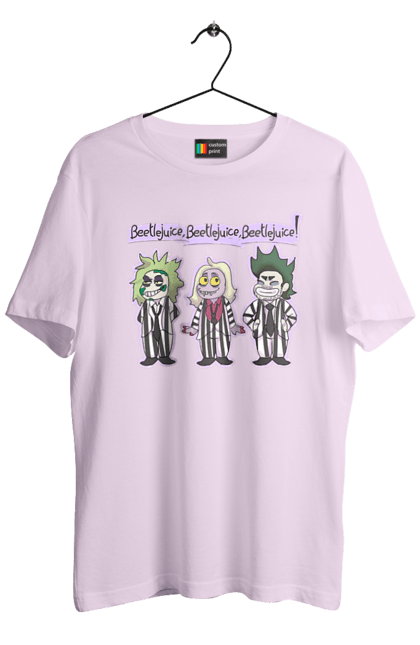 Men's t-shirt with prints Beetlejuice. Beetlejuice, comedy, ghost, horror, movie, tim burton, warner bros. 2070702