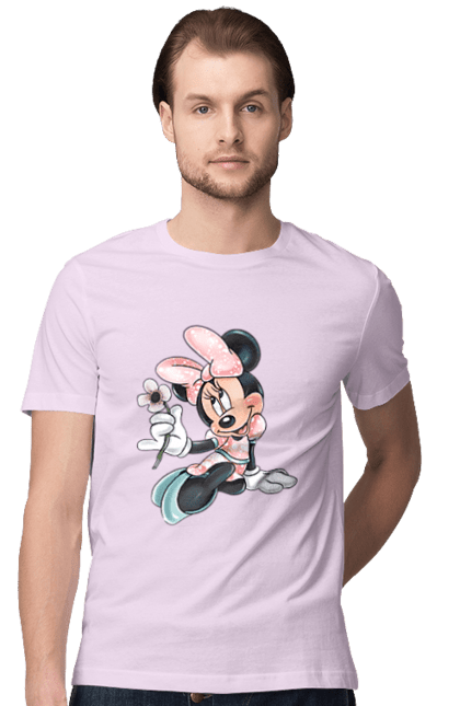 Футболка мужская с принтом Минни Маус. Mickey mouse, minnie mouse, дисней, микки, микки маус, минни маус, мультфильм. 2070702