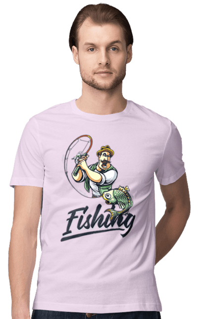 Men`s t-shirt with prints Fishing. Fish, fishing, summer, vacation. 2070702