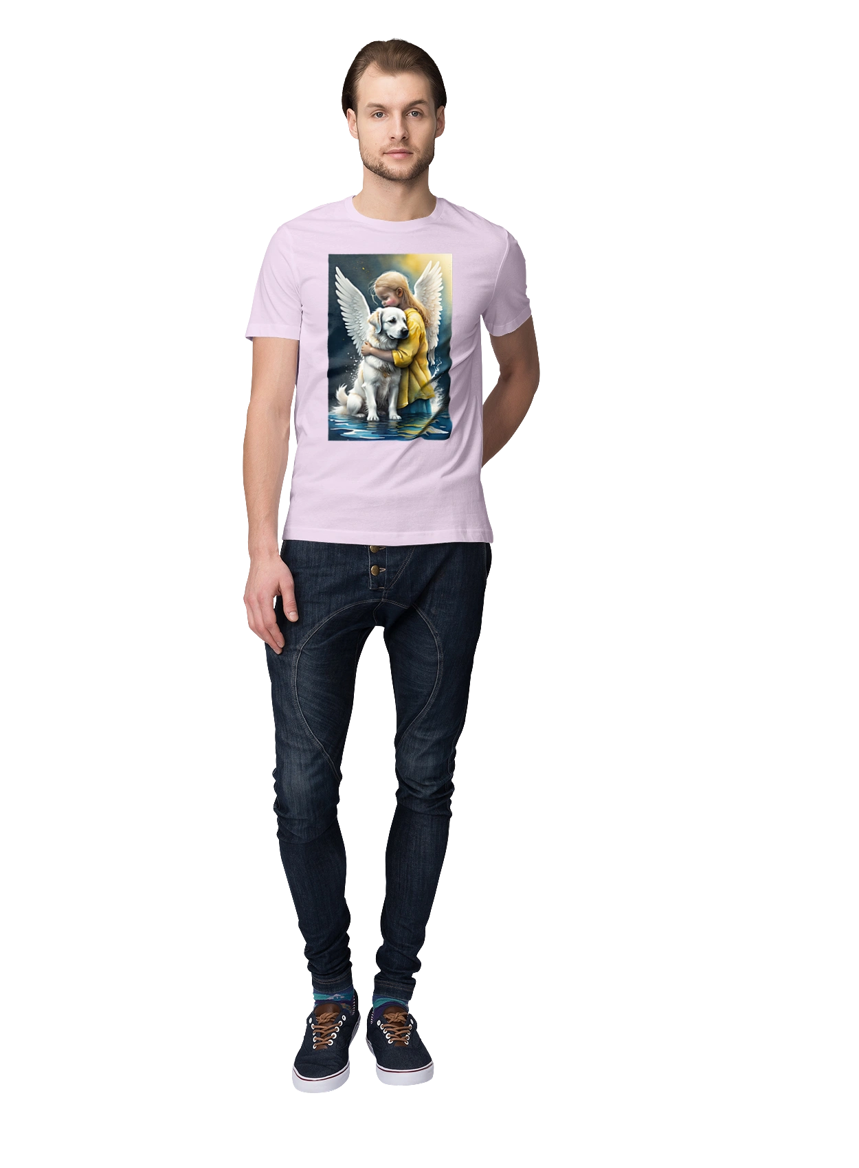 Girl and dog angel [memorial to dead animals]