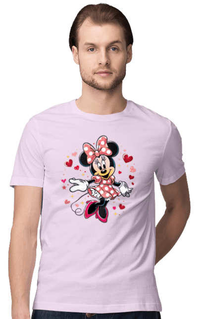 Футболка мужская с принтом Минни Маус. Mickey mouse, minnie mouse, дисней, микки, микки маус, минни маус, мультфильм. 2070702