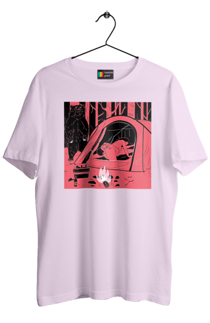 Men`s t-shirt with prints 69 In The Tent. 69, bear, forest, sex, tent. 2070702