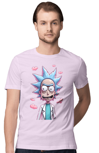 Футболка чоловіча з принтом "Рік та Морті". Rick and morty, мультфільм, наукова фантастика, пригоди, рік, рік і морті, трагікомедія, чорний гумор. 2070702