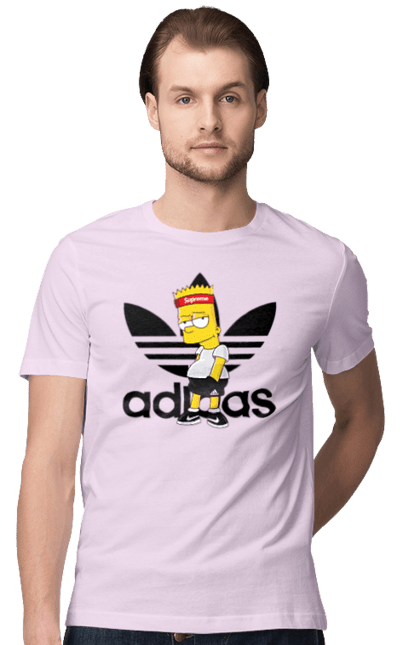 Футболка чоловіча з принтом "Adidas Барт". Adidas, bart, адідас, барт, мультфільм, серіал, сімпсон. 2070702