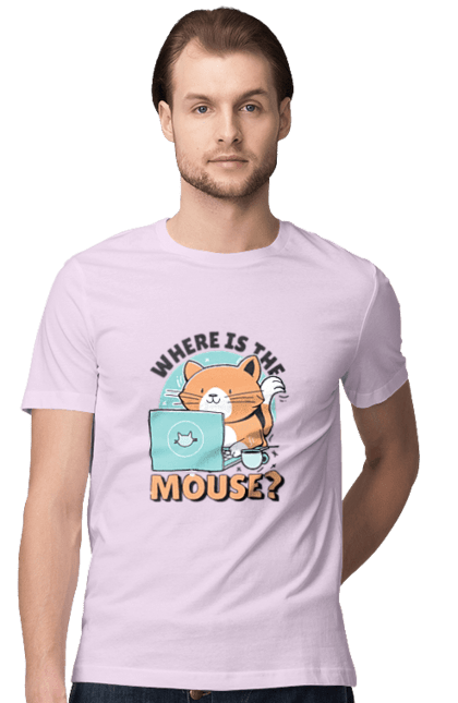 Футболка чоловіча з принтом "Де миша?". Angular, c, css, html, it, javascript, jquery, php, python, react, svelt, vue, айтишник, айті, гумор, код, кодувати, прогер, програміст, програмісти, ти ж, ти ж програміст, тиж програміст. 2070702