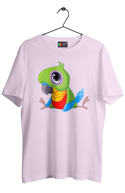 Футболка чоловіча з принтом "Папужка". Мило, папуга. 2070702