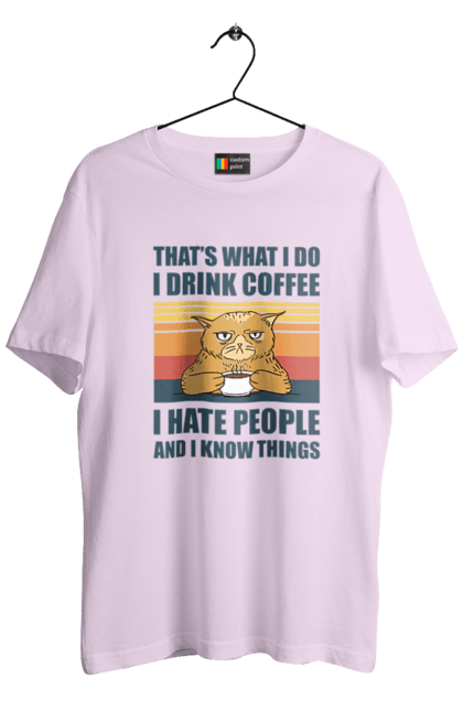 Футболка чоловіча з принтом "Невдоволений кіт". Angular, c, css, html, it, javascript, jquery, php, python, react, svelt, vue, айтишник, айті, гумор, код, кодувати, прогер, програміст, програмісти, ти ж, ти ж програміст, тиж програміст. 2070702