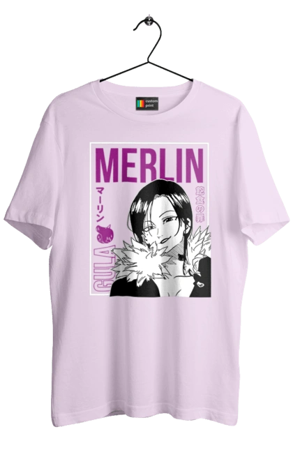 Men`s t-shirt with prints Seven Deadly Sins Merlin. Adventures, anime, comedy, fantasy, manga, merlin, seven deadly sins. 2070702