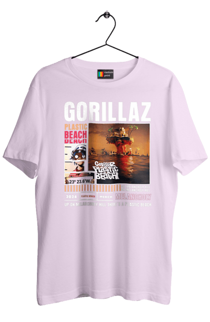 Men's t-shirt with prints Gorillaz. Electronics, gorillaz, group, hip-hop, music, rock. 2070702