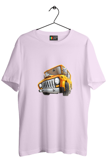 Футболка чоловіча з принтом "Вантажівка". Авто, автомобіль, вантажівка, дитячий малюнок, зображення авто. 2070702