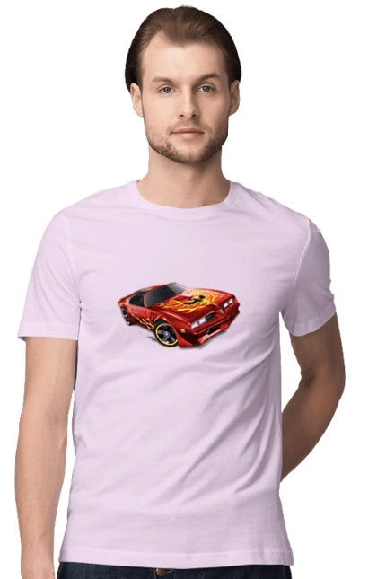 The car is red, high speed