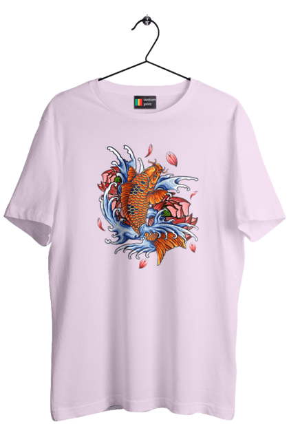 Футболка чоловіча з принтом "Риба і хвилі". Ryba, квітка, хвиля. 2070702