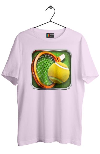 Футболка чоловіча з принтом "Теніс". Великий теніс, гравці, лондон, м`яч, призовий фонд, ракетка, спонсор, турнір на ґрунті, турнір на траві, турнірна сітка. 2070702
