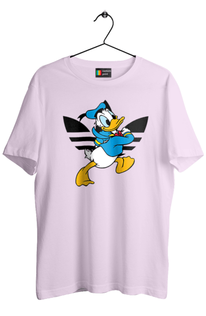 Men's t-shirt with prints Adidas Donald Duck. Adidas, animated series, cartoon, daisy duck, donald duck. 2070702