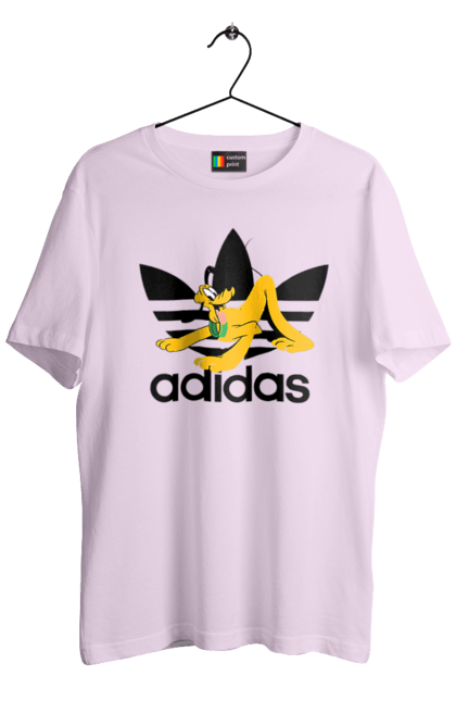 Men's t-shirt with prints Adidas Pluto. Adidas, animated series, dog, pluto, tv series. 2070702