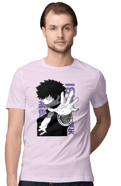 Футболка чоловіча з принтом "Моя академія героїв Дабі". Dabi, my hero academia, todoroki, toya todoroki, академія юей, аніме, дабі, моя академія героїв, тодорокі, тойя тодорокі. 2070702