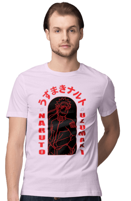 Men's t-shirt with prints Naruto. Anime, character, manga, naruto, ninja, tv series. 2070702