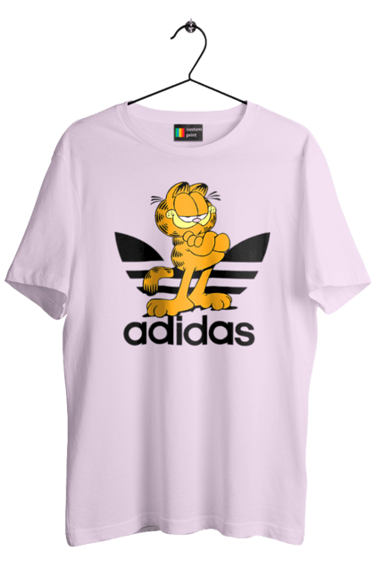 Men's t-shirt with prints Adidas Garfield. Adidas, cat, comedy, garfield, hunger, movie. 2070702