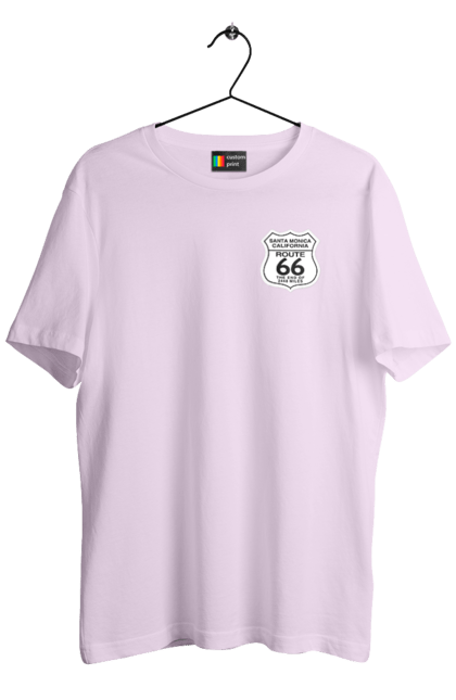 Футболка чоловіча з принтом "Route 66". Байк, байкер, байкер клуб, брат, брати, брутал, гарячий асфальт, гарячий кінь, гарячий стрижень, дорога 50, дорога 66, дорога 80, дороги америки, дороги україни, жага швидкості, клуб байкерів, мотоцикл, мотоцикліст, справжній чоловік, чувак, швидкість. 2070702