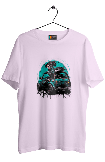 Футболка чоловіча з принтом "Кіберпанк дівчина". Арт, графіка, дівчата, ігри, кіберпанк, малюнок. 2070702