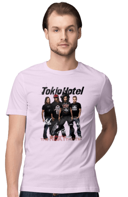 Футболка мужская с принтом Tokio Hotel. Tokio hotel, альтернативный рок, группа, музыка, пауэр-поп, поп, поп-рок, рок, электроник-рок. 2070702