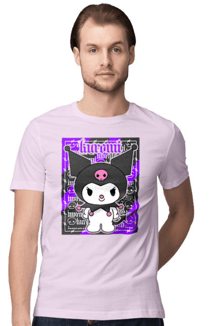 Men's t-shirt with prints Hello Kitty Kuromi. Anime, character, hello kitty, kuromi, my melody, sanrio. 2070702