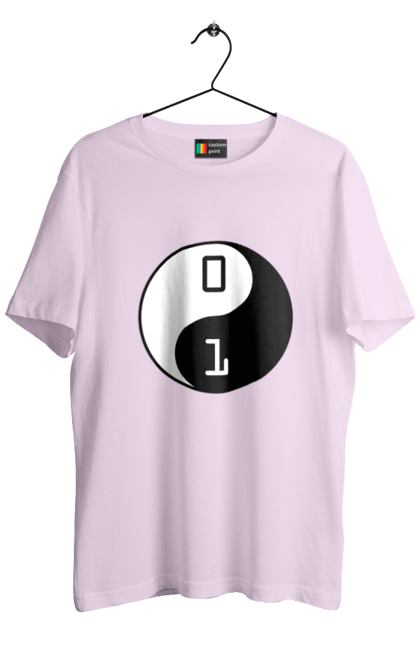 Футболка чоловіча з принтом "Інь Янь". Angular, c, css, html, it, javascript, jquery, php, python, react, svelt, vue, айтишник, айті, гумор, код, кодувати, прогер, програміст, програмісти, ти ж, ти ж програміст, тиж програміст. 2070702