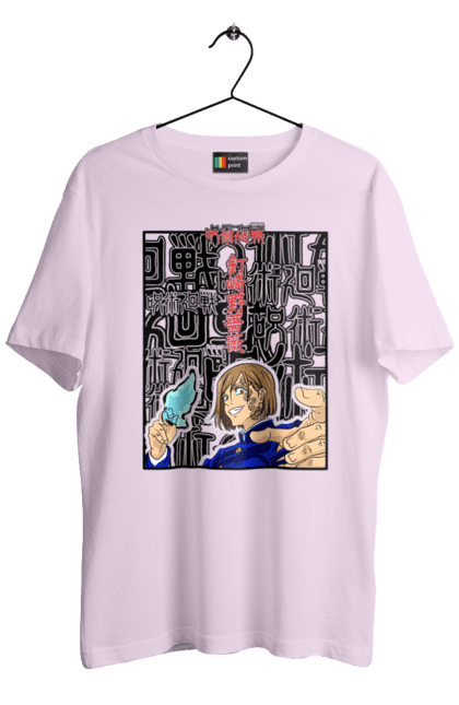 Men's t-shirt with prints Jujutsu Kaisen Nobara. Anime, dark fantasy, jujutsu kaisen, magic battle, manga, mystic, nobara, nobara kugisaki. 2070702