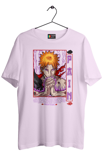 Men's t-shirt with prints Naruto Yahiko. Akatsuki, anime, character, manga, naruto, ninja, pain, tv series, yahiko. 2070702