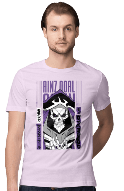 Men's t-shirt with prints Overlord Momonga. Anime, lord, momonga, overlord, tv series. 2070702