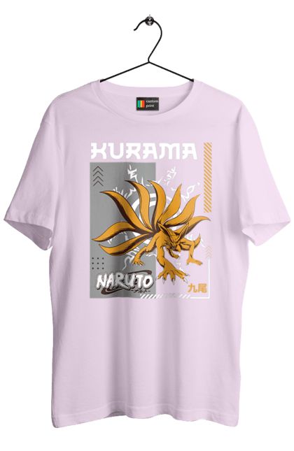 Men's t-shirt with prints Naruto Kurama. Anime, character, kurama, manga, naruto, ninja, tv series. 2070702