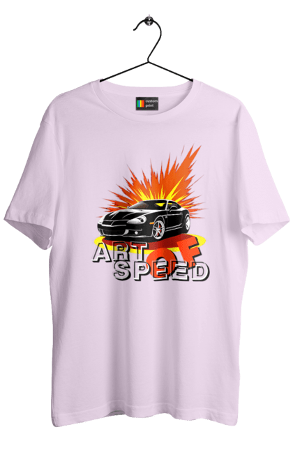 Футболка чоловіча з принтом "Швидкість". Авто, автомобіль, гонка, швидкість. 2070702