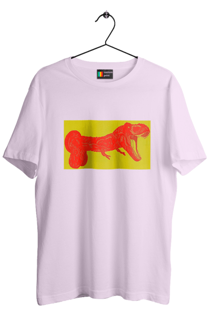 Футболка чоловіча з принтом "Член Динозавр". Динозавр, писюн, член. 2070702