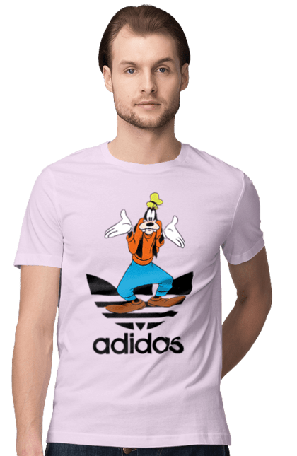 Men's t-shirt with prints Adidas Goofy. Adidas, adidas, animated series, cartoon, dog, goofy. 2070702