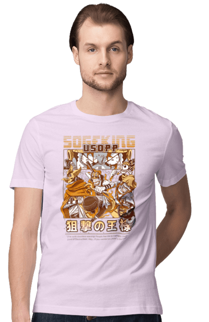 Men's t-shirt with prints One Piece Usopp. Anime, manga, one piece, sniper, straw hat pirates, usopp. 2070702