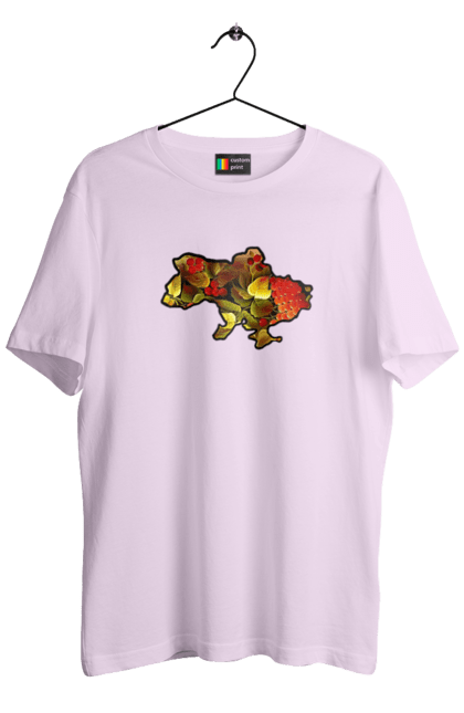 Футболка чоловіча з принтом "Справжня Україна". Барви, квіти, кольору, краса, листя, настрій, україна. 2070702