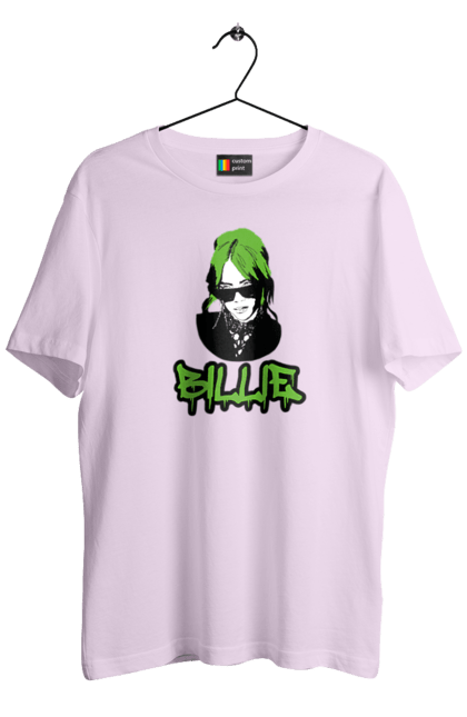 Футболка чоловіча з принтом "Billie Eilish". Активістка, біллі айліш, мизукант, права, співачка, тварини. 2070702