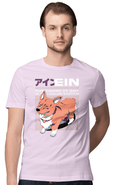 Men's t-shirt with prints Cowboy Bebop Ein. Anime, corgi, cowboy bebop, dog, ein. 2070702