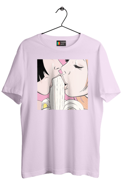 Футболка чоловіча з принтом "Дівчата Їдять Банан". Лизати, смоктати. 2070702