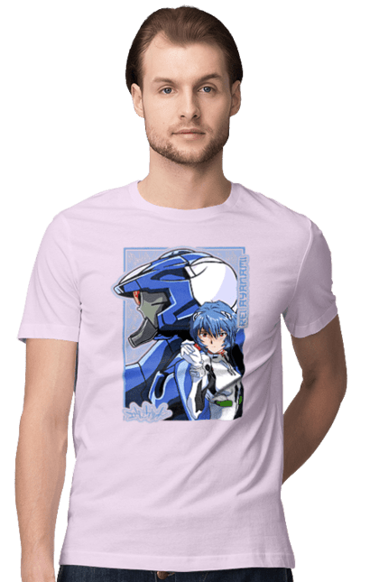 Men's t-shirt with prints Evangelion Rei. Anime, evangelion, eve, kaoru, manga, rei ayanami, shinji. 2070702