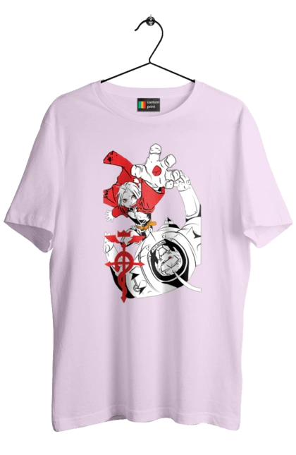 Men`s t-shirt with prints Fullmetal Alchemist. Adventures, alphonse elric, anime, edward elric, fullmetal alchemist, light novel, manga, steampunk. 2070702